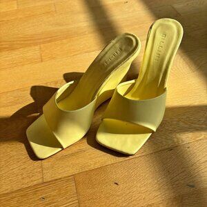Yellow wedge heels size 7